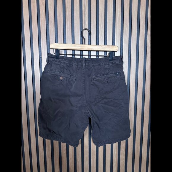 Abercrombie & Fitch Chino Shorts 30 Small Mens Black 8" Inseam - Picture 2 of 7
